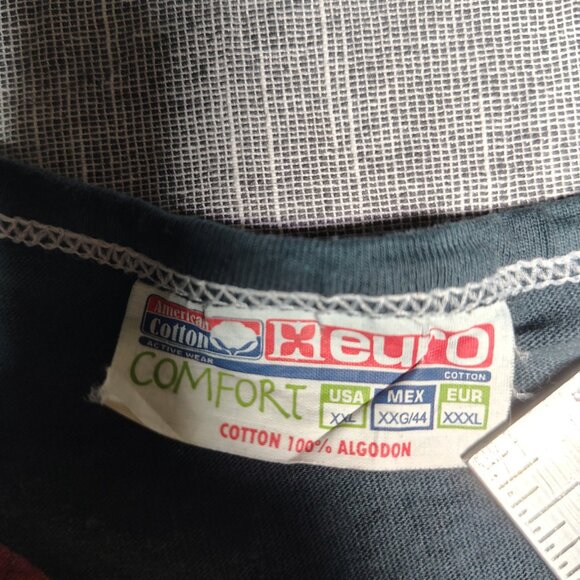 VINTAGE 90s EURO Comfort Tank Top XXL Oversized Front Back Dyed Aztec Graphic - Picture 6 of 9